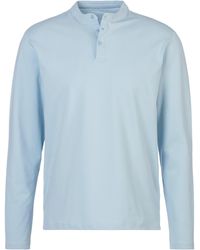 John Devin - Poloshirt mit kleinem Stehkragen, Knopfleiste, Regular Fit, aus reiner Baumwolle - Lyst