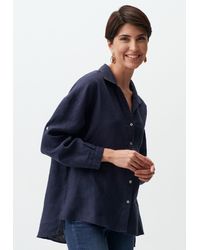 Jimmy Key - Shirtbluse Langärmlig Leinen Gewebt Hemd - Lyst