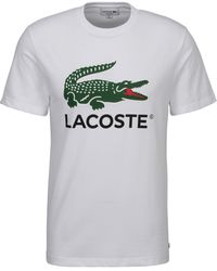 Lacoste - T-SHIRT mit großem Logodruck - Lyst