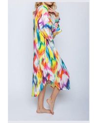 Emily Van Den Bergh - Blusenkleid Kleid multi aquarel - Lyst
