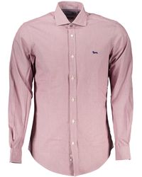 Harmont & Blaine - Langarmhemd Bio-Baumwolle hemd Rot – Schmale Passform & Stilvolle Details - Lyst