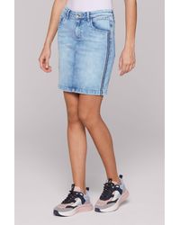 SOCCX - Jeansrock mit Gehschlitz - Lyst