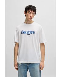 HUGO - T-Shirt Nugibol mit großem Logodruck - Lyst