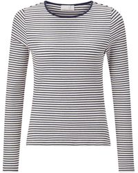Rich & Royal - T-Shirt Organic Rib Longsleeve Striped - Lyst