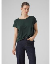 Vero Moda - Rundhalsshirt VMAVA PLAIN SS TOP GAJRS NOOS - Lyst
