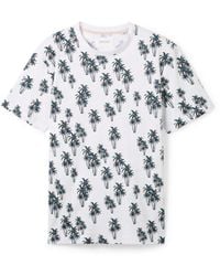 Tom Tailor - Kurzarmshirt allover printed linen t-shirt - Lyst