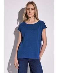 Street One - T-Shirt mit Seitlichen Einschlitzen am Saum - Lyst