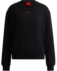 HUGO - Shuffle Sweatshirt mit Silikon-Logo auf der Brust - Lyst