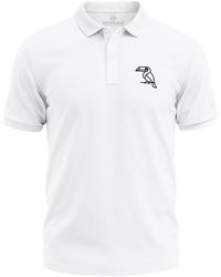 Neverless - Poloshirt Grafik Tukan Pelikan Geometrisches Design mit Print - Lyst