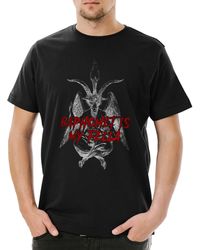 Urban Backwoods - Print- Baphomet Is My Fella T-Shirt Aleister Pentagram Religion 666 - Lyst