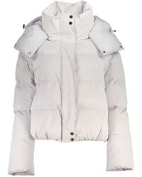 Patrizia Pepe - Outdoorjacke Elegante jacke in Weiß mit Kapuze und praktischen Taschen - Lyst
