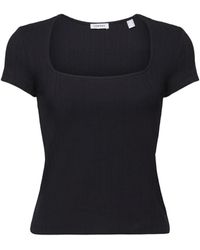Esprit - T-Shirt mit Karree-Ausschnitt (1-tlg) - Lyst