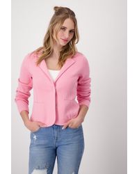 Monari - Strickjacke Blazer, pink smoothie - Lyst