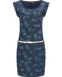 Ragwear - Shirtkleid Tag Rose Intl. stylisches Sommerkleid mit Print und hochwertigem Gürtel - Lyst