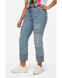 Angel of Style - Regular-- 3/4-Jeans Wide Fit Patches 5-Pocket - Lyst