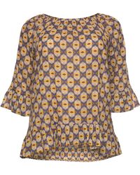 Paprika Carmenbluse Ausschnitt variabel tragbar - Gelb