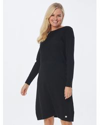 Georg Stiels - Strickkleid mit Knopfdetails am Ärmel - Lyst