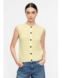 Comma, - Funktionsweste Strickjacke Leichte Strickweste Aus Alpakamix - Lyst