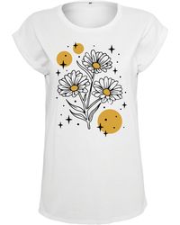 Youth Designz - Print- "Sparkling Flowers" T-Shirt Statement Geschenk Frauen Motiv mit stylischen Blumen Aufdruck - Lyst