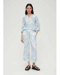 S.oliver - 3/4- Relaxed: Hose mit Allover-Print - Lyst