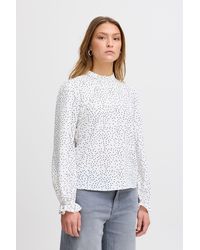 Ichi - Langarmbluse IXTANYA LS Modische Bluse mit Rüsschen - Lyst