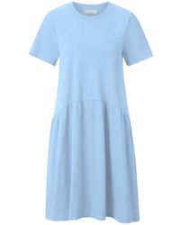 Rich & Royal - Sommerkleid T-Shirt dress organic, cotton blue - Lyst