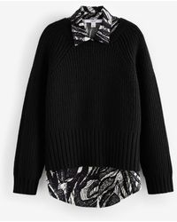 Next - In-1-Pullover Strickpullover mit Hemdlage und Kragen (2-tlg) - Lyst