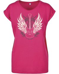 Youth Designz - Print- "Gitarre Flügel" T-Shirt Statement Geschenk Motiv mit stylischen Aufdruck für Frauen - Lyst