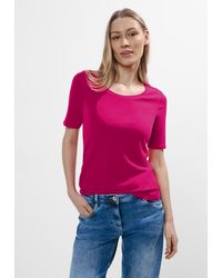 Cecil - T-Shirt Style NOS Lena mit klassischem Rundhalsausschnitt - Lyst