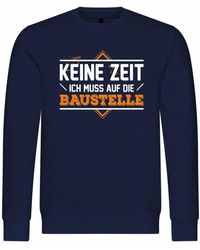 deinshirt - Rundhalspullover Pullover Keine Zeit ich muss auf die Baustelle Mit Print Motiv - Lyst