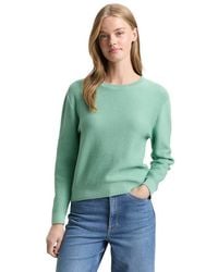 Tom Tailor - V-Ausschnitt-Pullover Mit Rippbündchen - Lyst
