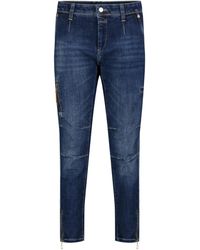 M·a·c - Stretch-Jeans RICH SLIM CARGO dark blue used wash 2377-97-0389L D671 - Lyst
