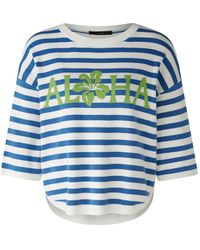 Ouí - Sweatshirt Pullover, white blue - Lyst