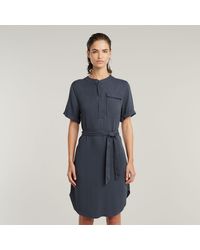 G-Star - Blusenkleid Belted Dress mit Bindegürtel - Lyst