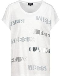 Monari - Kurzarmshirt T-Shirt weiss - Lyst