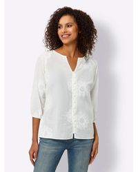 heine - Klassische Bluse Baumwollbluse - Lyst