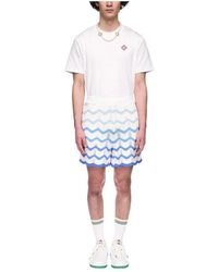 CASABLANCA - Casa Blanca Wavy Gradient Crochet Shorts - Lyst