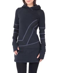PUREWONDER - Sweatkleid Kapuzenpullover- dr21 zweifarbiges Hoodie-Kleid - Lyst
