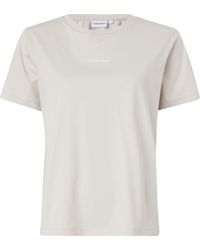 Calvin Klein - MICRO LOGO T-SHIRT aus reiner Baumwolle - Lyst