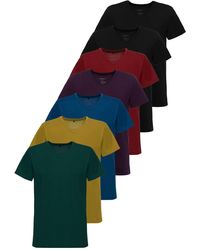 Tazzio - T-Shirt E107 (Packung, 7-tlg) Basic V-Ausschnitt - Lyst