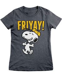 PEANUTS Worldwide LLC - T-Shirt Snoopy Friyay Girly Tee - Lyst