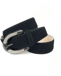 Anthoni Crown Leren Riem - Zwart