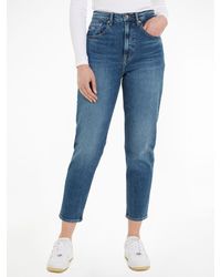 Tommy Hilfiger - Tommy -Jeans MOM JEAN UH TPR DG mit Logopatch - Lyst