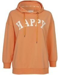 Via Appia Due - Kapuzenpullover Verspieltes Kapuzensweatshirt 'HAPPY' in Uni-Design - Lyst