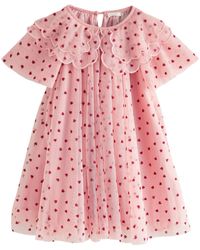Next - Jerseykleid Partykleid mit Mesh und Kragen (1-tlg) - Lyst