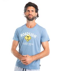ROADSIGN australia - T-Shirt Raute (, 1-tlg) mit Logo-Aufdruck und Rundhalsausschnitt, 100 % Baumwolle - Lyst