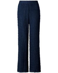 Rich & Royal - Stoffhose Crinkled straight leg pants, midnight blue - Lyst