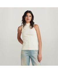 G-Star - Ripptanktop Open back mock slim t sl wmn mit Cut-Out Detail am Rücken - Lyst