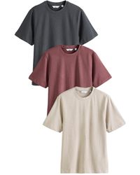 Next - Shirt Schwere T-Shirts im Relaxed Fit, 3er Pack (3-tlg) - Lyst