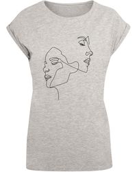 Mister Tee - T-Shirt Ladies One Line Extended Shoulder Tee (1-tlg) - Lyst